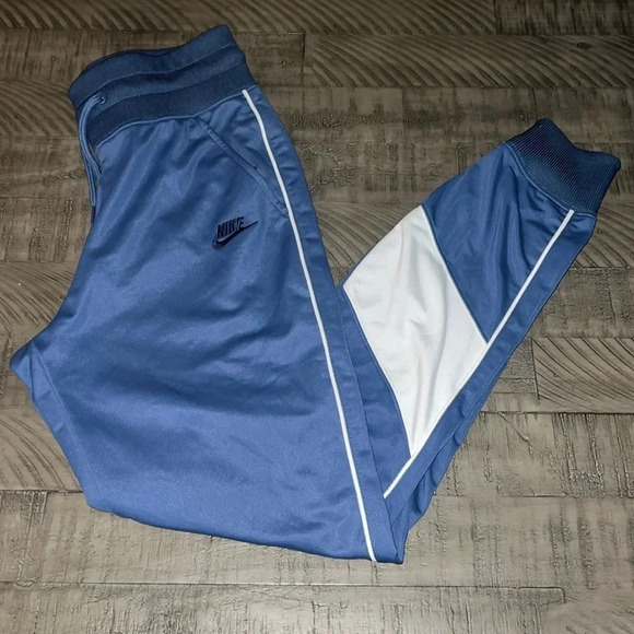 Women’s Nike Blue/White Color Block Joggers Sweat Pants - Size Small - Picture 1 of 10
